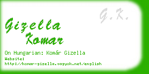 gizella komar business card